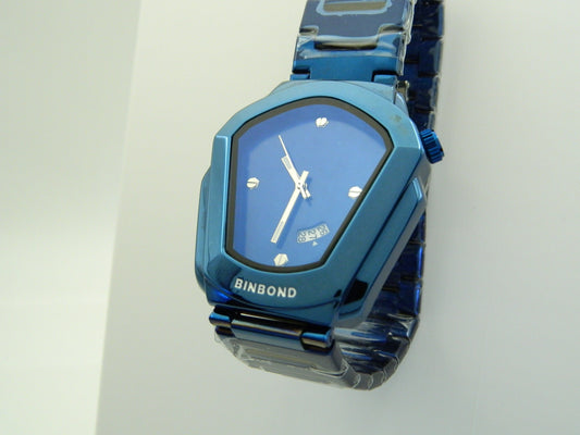 Binbond Futuristic Blue With Date Quartz Watch image 2