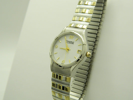 Caraville By Bulova Two Tone Date Quartz Watch image 2