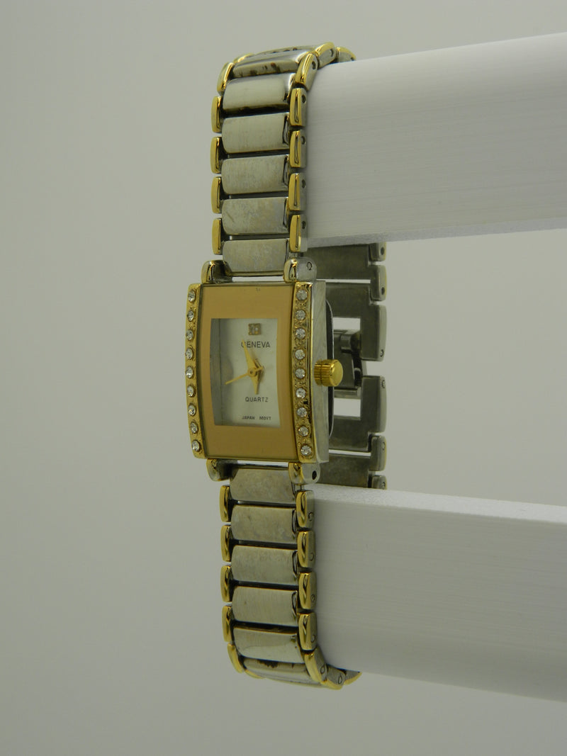 Geneva Vintage Style Two Tone Quartz Watch image 2