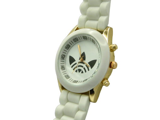 Three Leaf Generic Quartz White Watch image 2