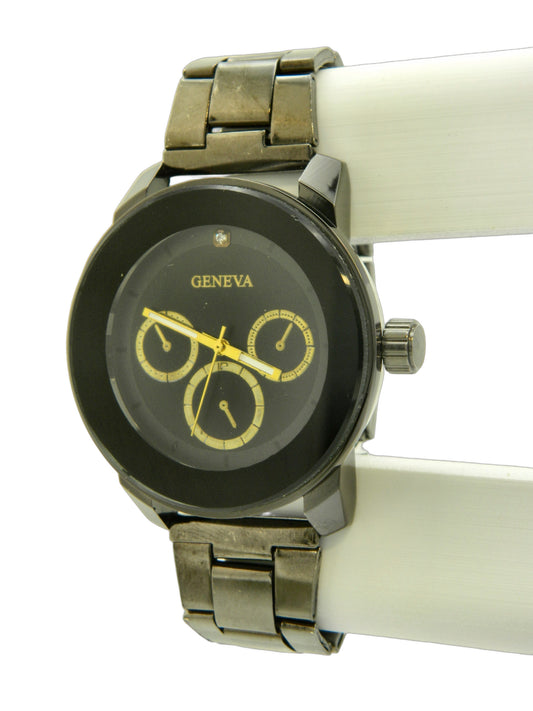 Geneva Faux Chrono Mens Quartz Watch image 2