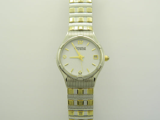 Caraville By Bulova Two Tone Date Quartz Watch image 1