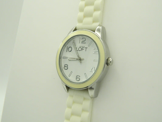 Ann Taylor Loft White Cream Quartz Watch image 2