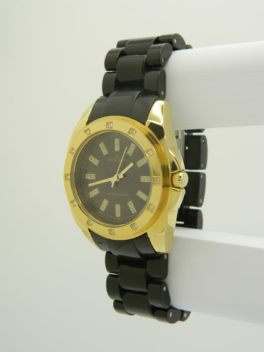 Annie Klein Chocolate On Gold Tone Quartz Watch image 2