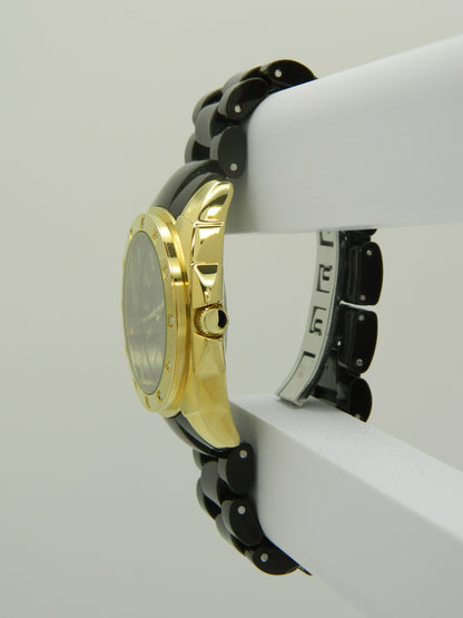 Annie Klein Chocolate On Gold Tone Quartz Watch image 3
