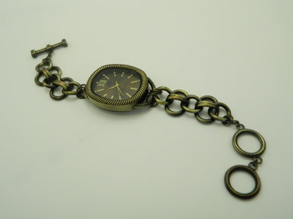 Premier Designs Art Deco Chainlink Chocolate Quartz Watch image 4