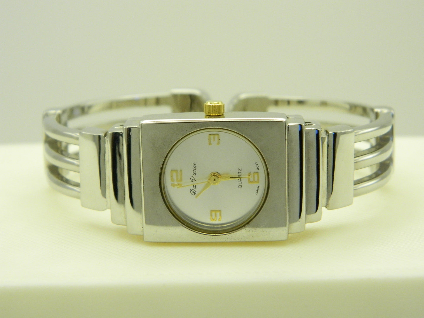 De Vanci Silver Tone Bangle Quartz Watch image 4