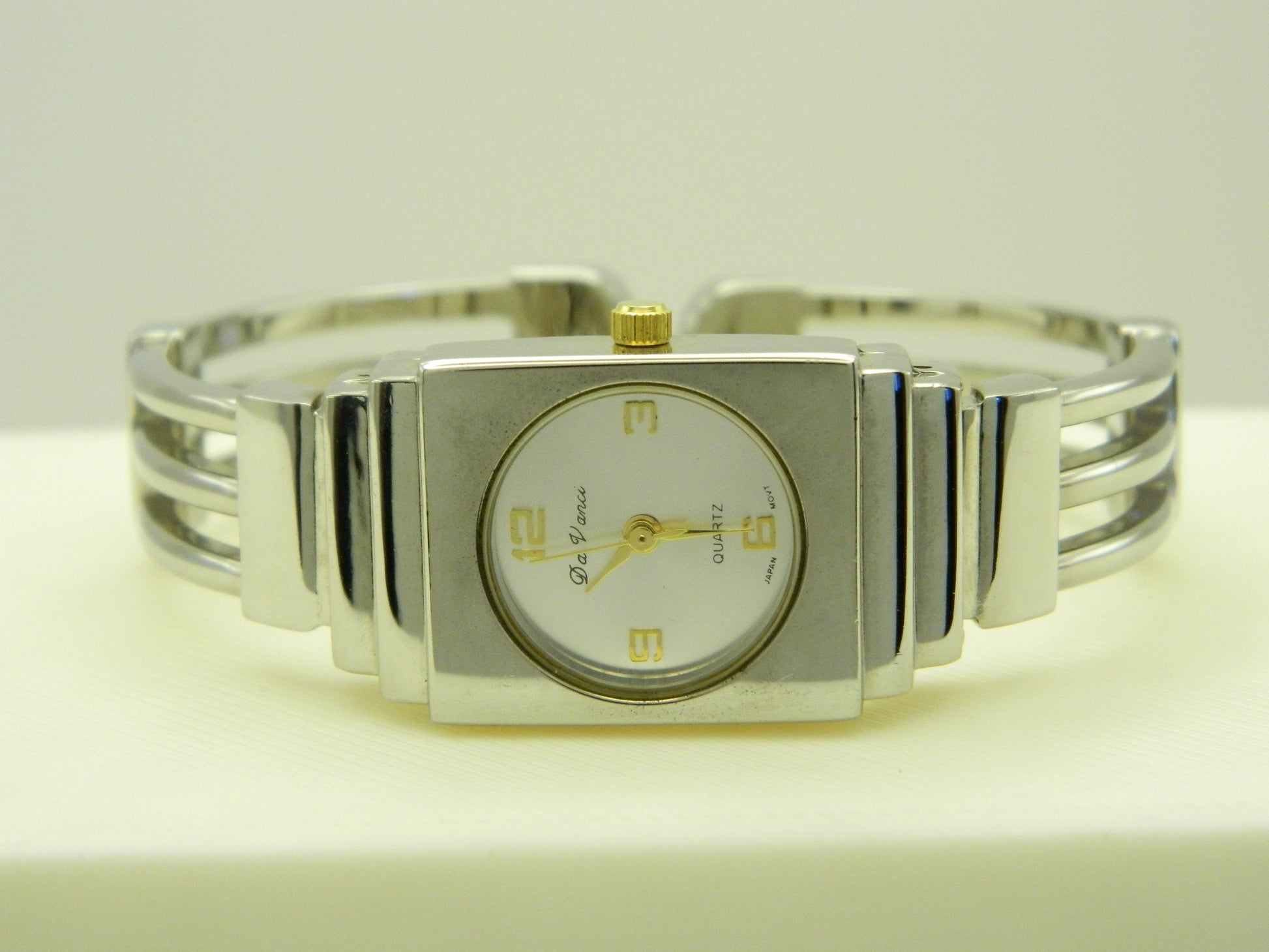 De Vanci Silver Tone Bangle Quartz Watch image 4