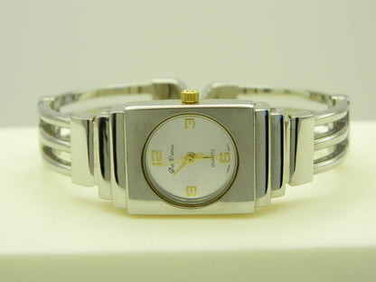 De Vanci Silver Tone Bangle Quartz Watch image 4