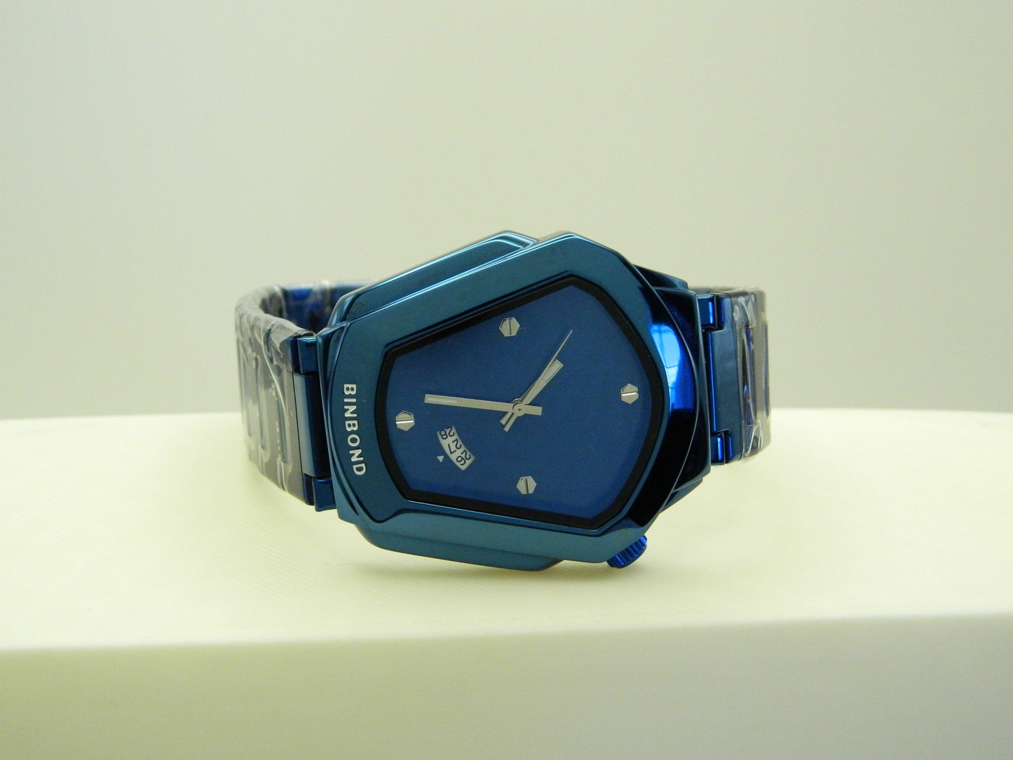 Binbond Futuristic Blue With Date Quartz Watch image 4