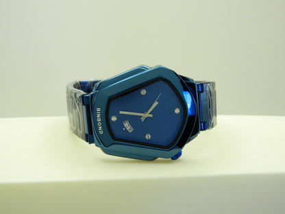 Binbond Futuristic Blue With Date Quartz Watch image 4