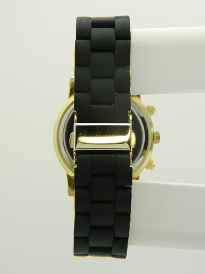 Generic Black On Gold Tone Quartz Watch image 5