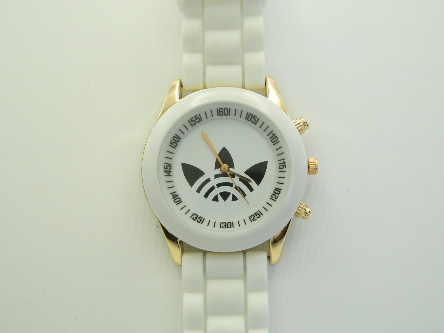 Three Leaf Generic Quartz White Watch image 1