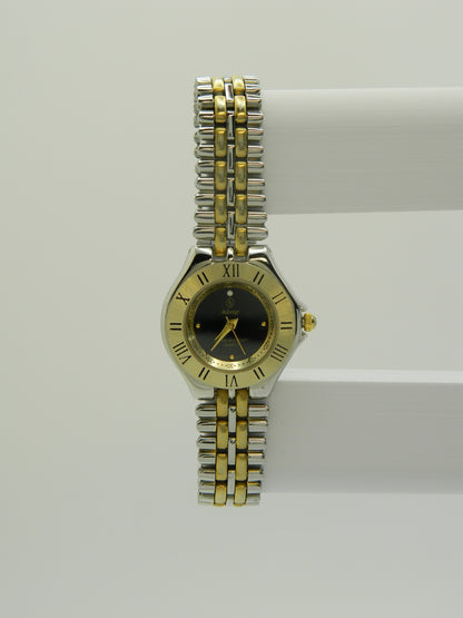 Auberge Black On Gold Tone Quartz Watch image 1