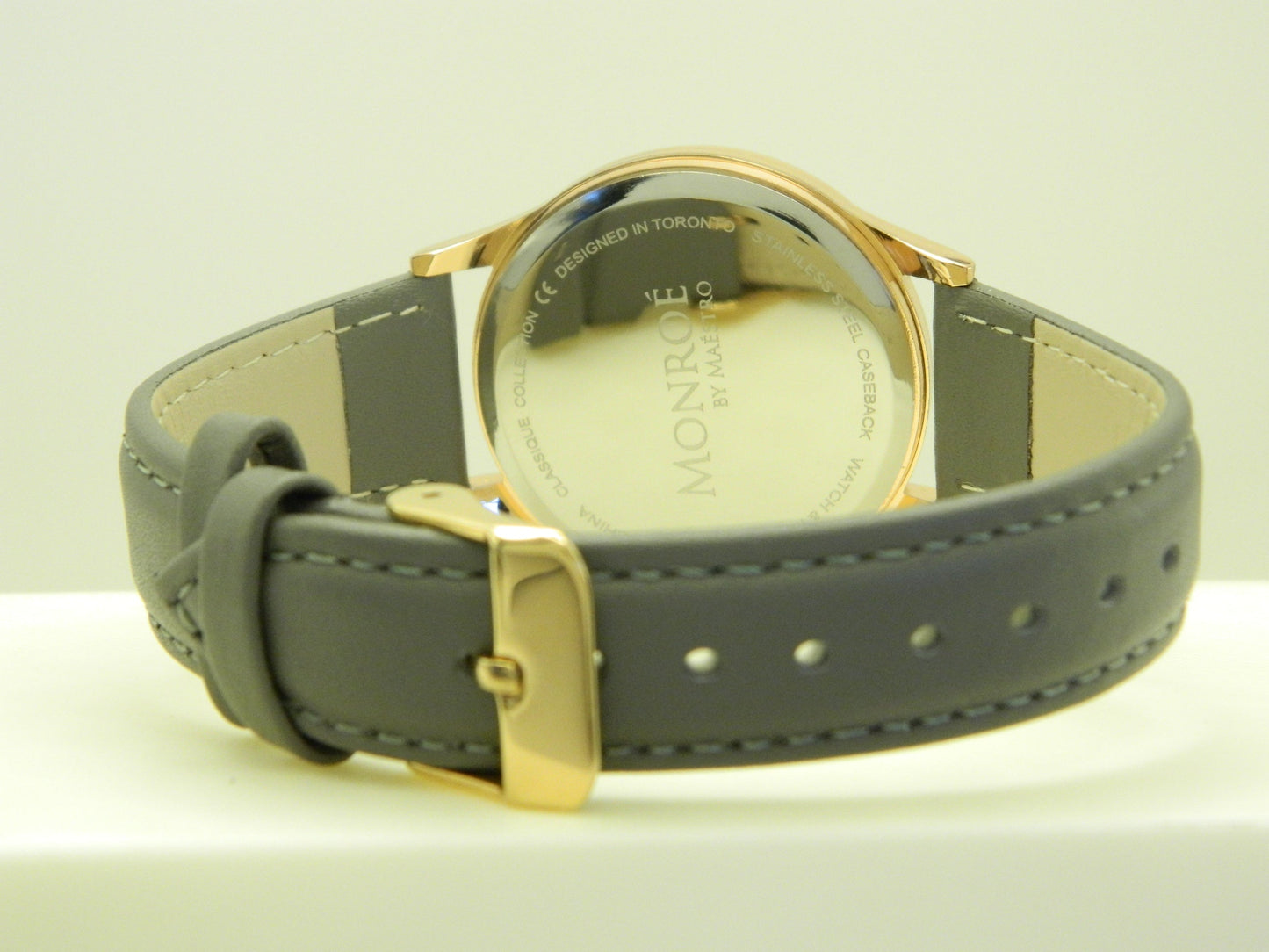 Monroe Classique Rose Gold Tone Quartz Wat image 5