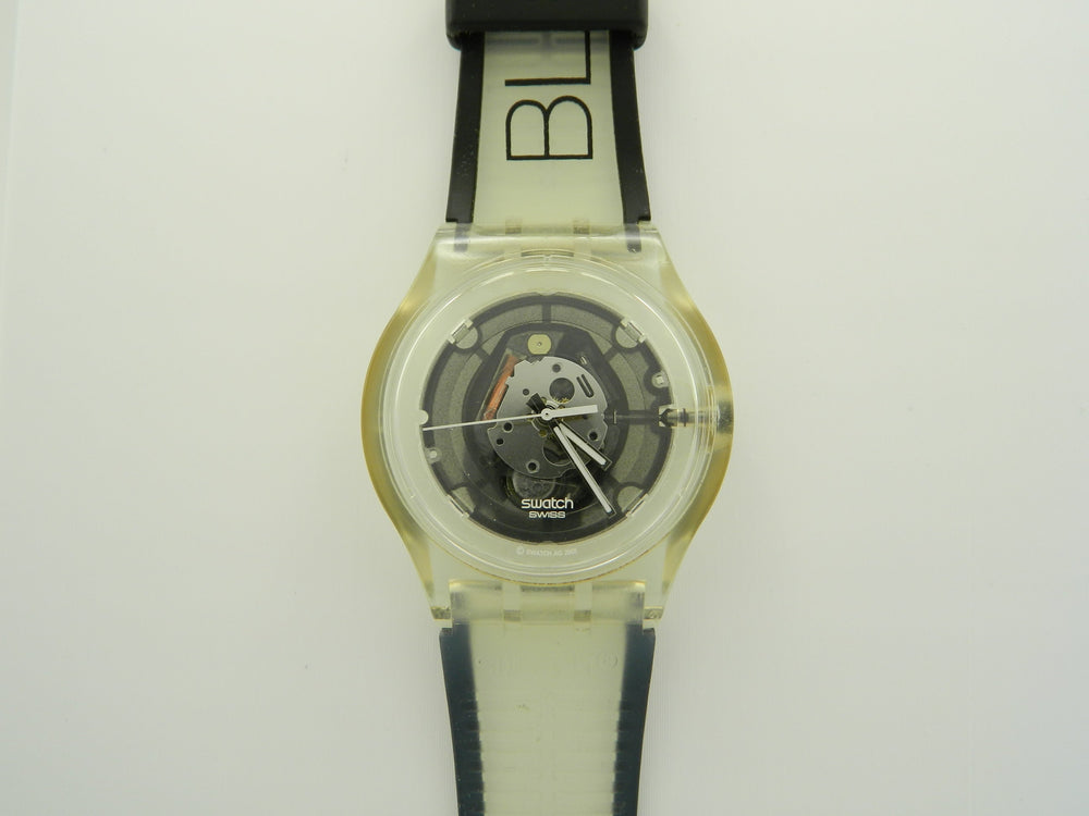 Swatch Black Quartz Watch image 1