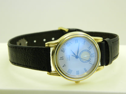 Zacci Faux Power Reserve Gold Tone Vintage Wat image 4