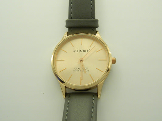 Monroe Classique Rose Gold Tone Quartz Wat image 1