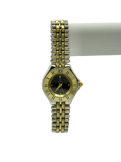 Auberge Black On Gold Tone Quartz Watch image 1