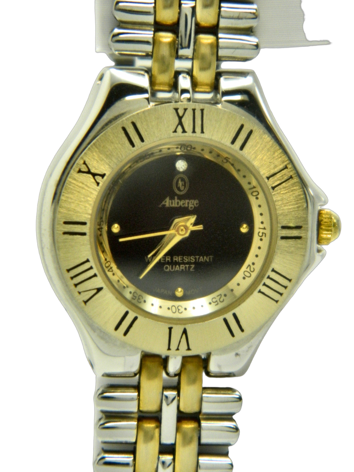 Auberge Black On Gold Tone Quartz Watch image 4