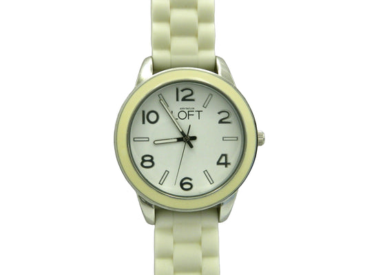 Ann Taylor Loft White Cream Quartz Watch image 1