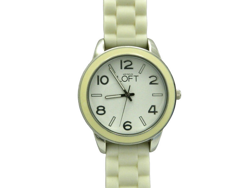 Ann Taylor Loft White Cream Quartz Watch image 1