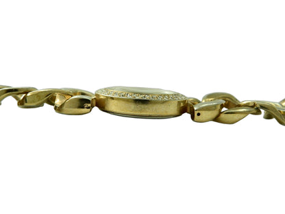 Iced Out Rose Gold Tone Chain Link Quartz Watch image 3