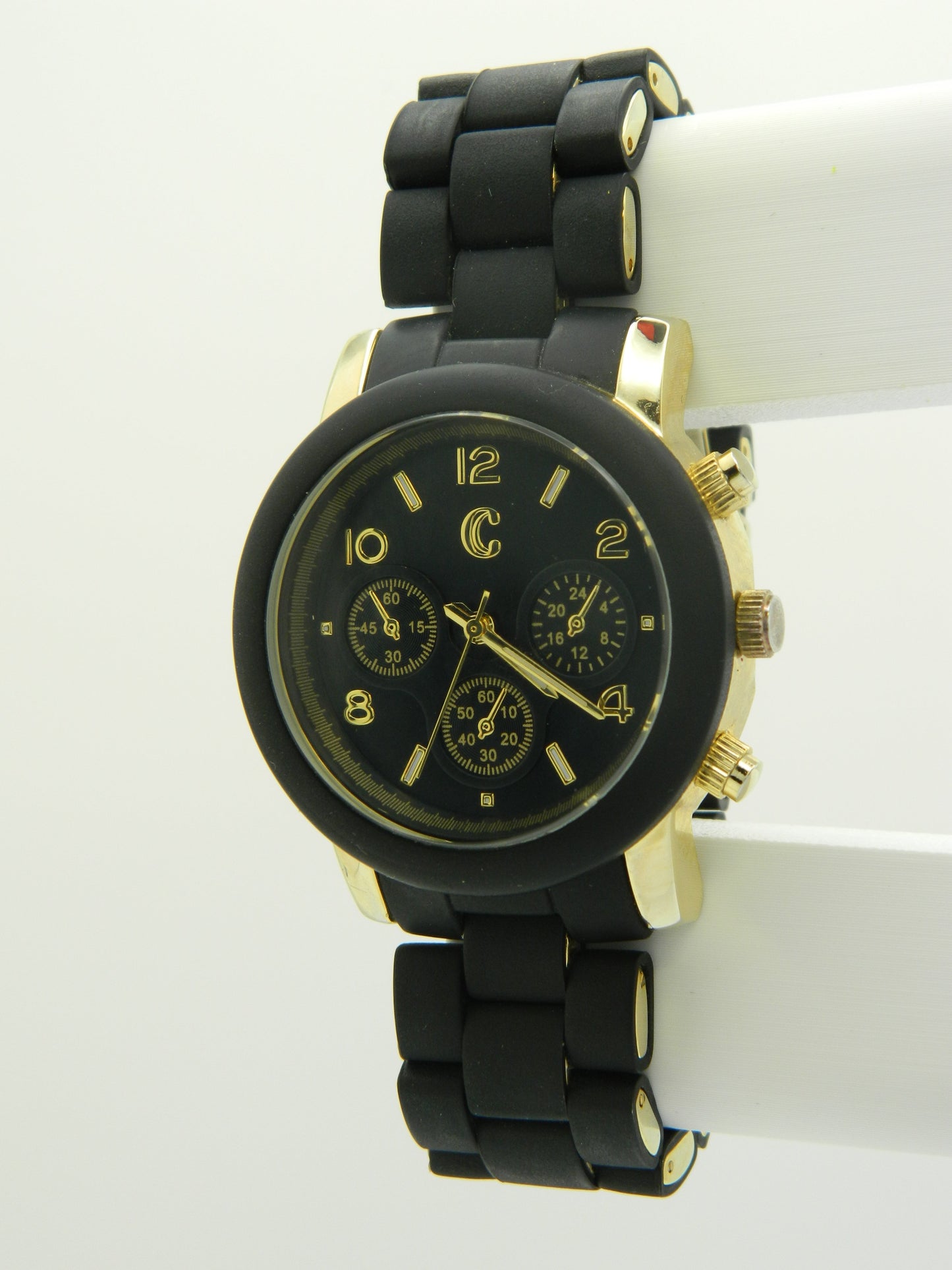 Generic Black On Gold Tone Quartz Watch image 2