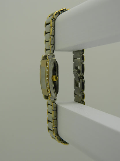 Geneva Vintage Style Two Tone Quartz Watch image 3