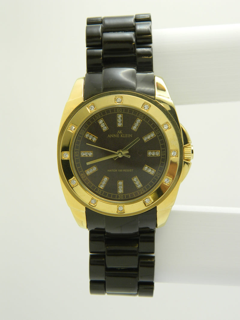 Annie Klein Chocolate On Gold Tone Quartz Watch image 1