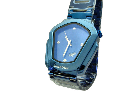 Binbond Futuristic Blue With Date Quartz Watch image 2