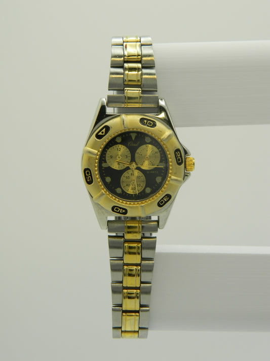 Auberge Black On Gold Tone Quartz Watch image 1