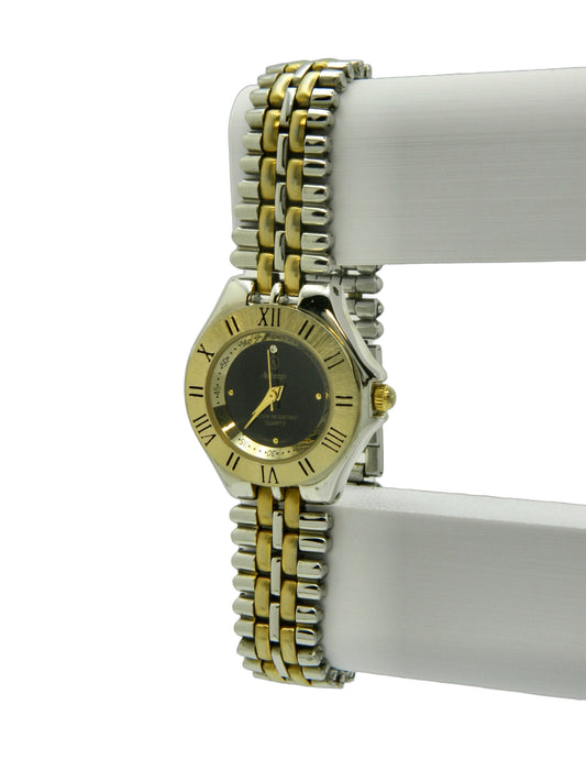 Auberge Black On Gold Tone Quartz Watch image 2
