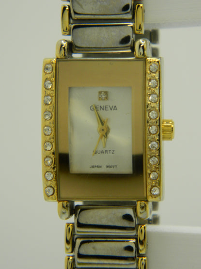 Geneva Vintage Style Two Tone Quartz Watch image 4