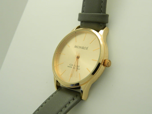 Monroe Classique Rose Gold Tone Quartz Wat image 2