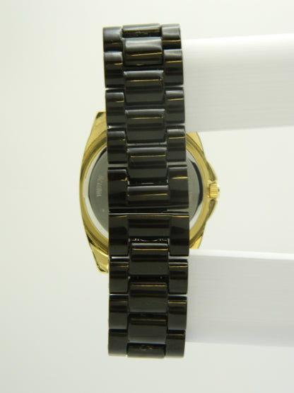 Annie Klein Chocolate On Gold Tone Quartz Watch image 5