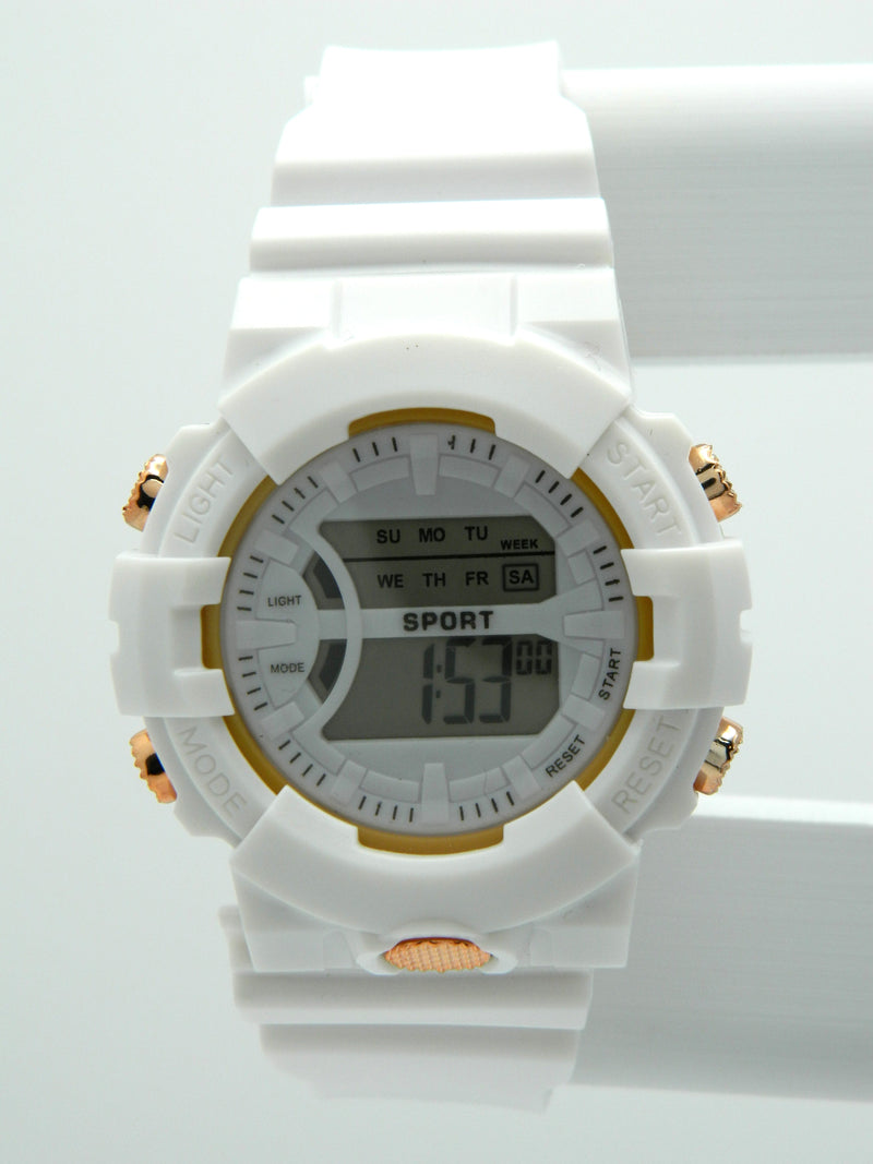 White Digital Sport Watch image 1