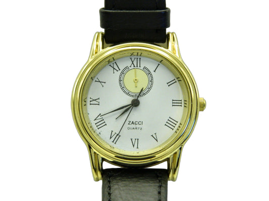 Zacci Faux Power Reserve Gold Tone Vintage Watch image 1