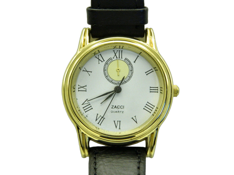 Zacci Faux Power Reserve Gold Tone Vintage Watch image 1