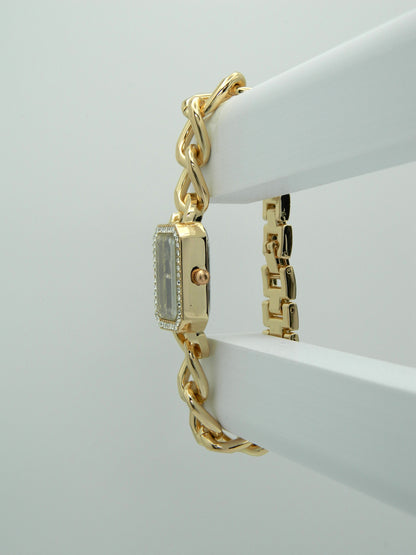 Rose Gold Tone Iced Quartz Watch image 3