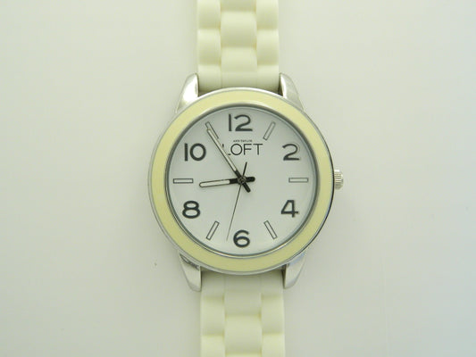 Ann Taylor Loft White Cream Quartz Watch image 1