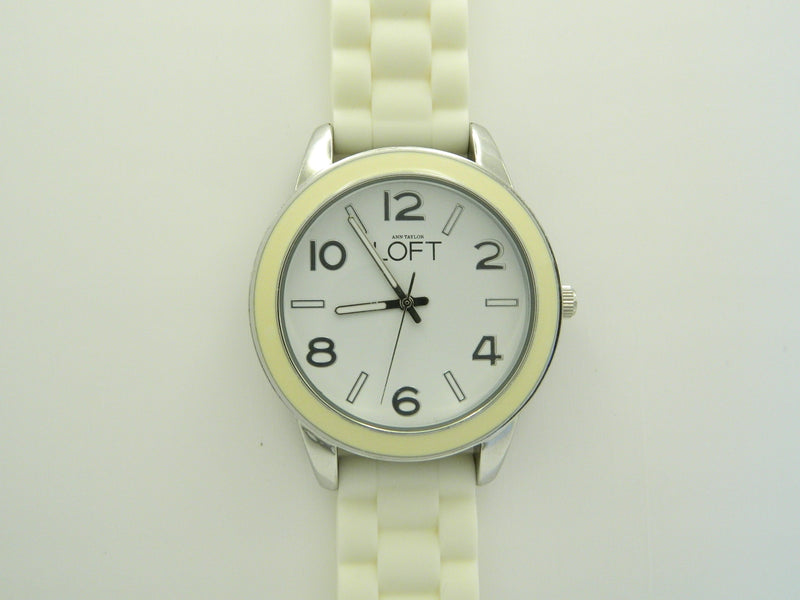 Ann Taylor Loft White Cream Quartz Watch image 1