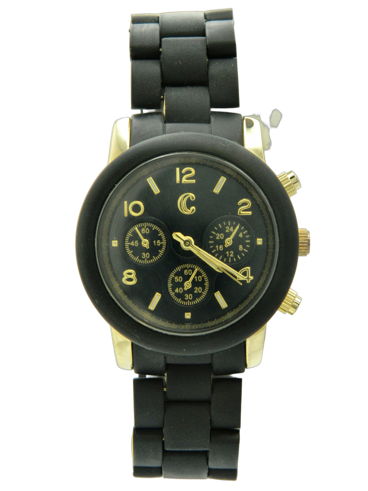 Generic Black On Gold Tone Quartz Watch image 1