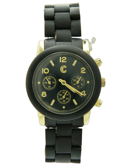 Generic Black On Gold Tone Quartz Watch image 1