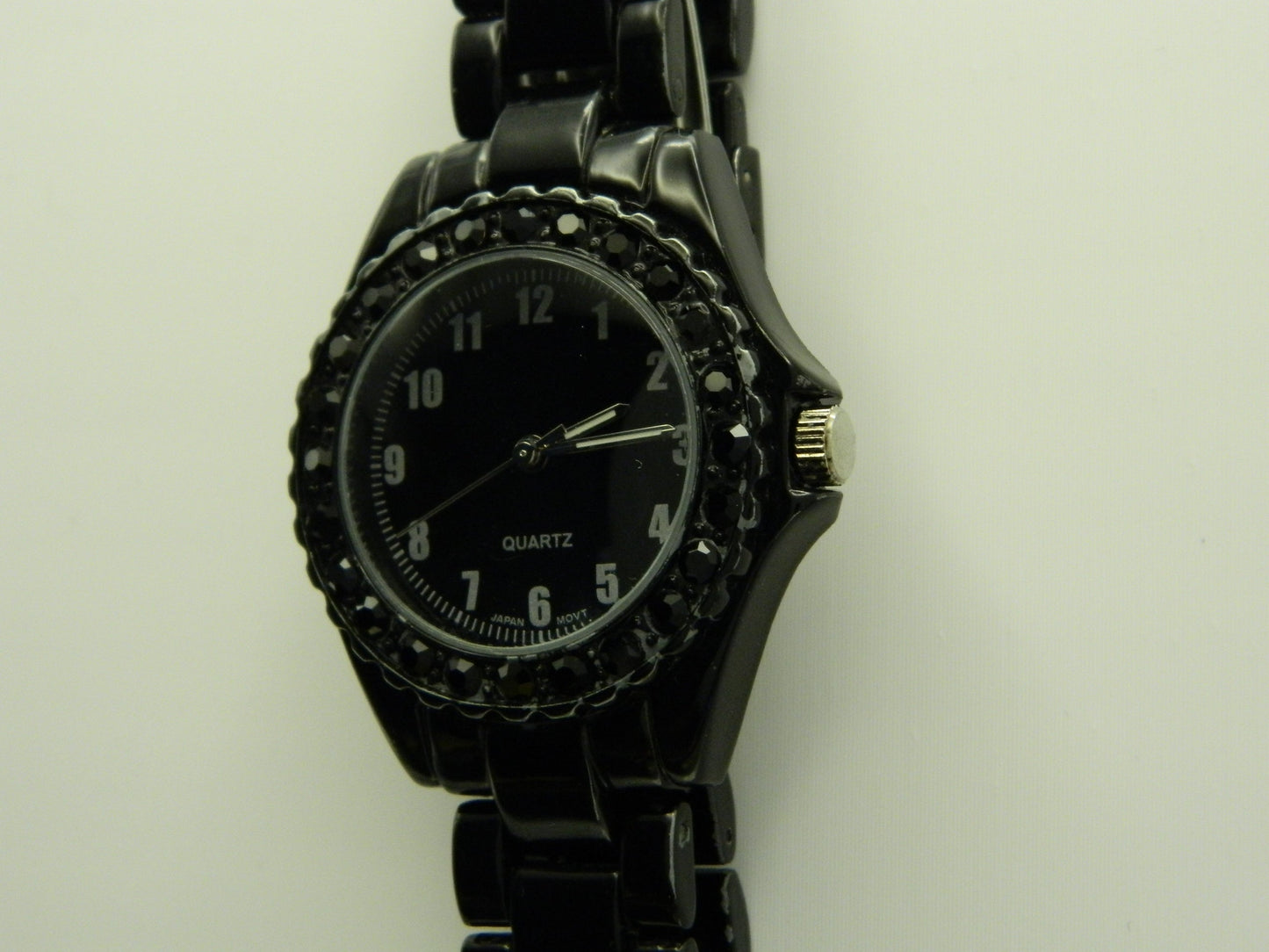 Black Rhinestone Quartz Watch image 2