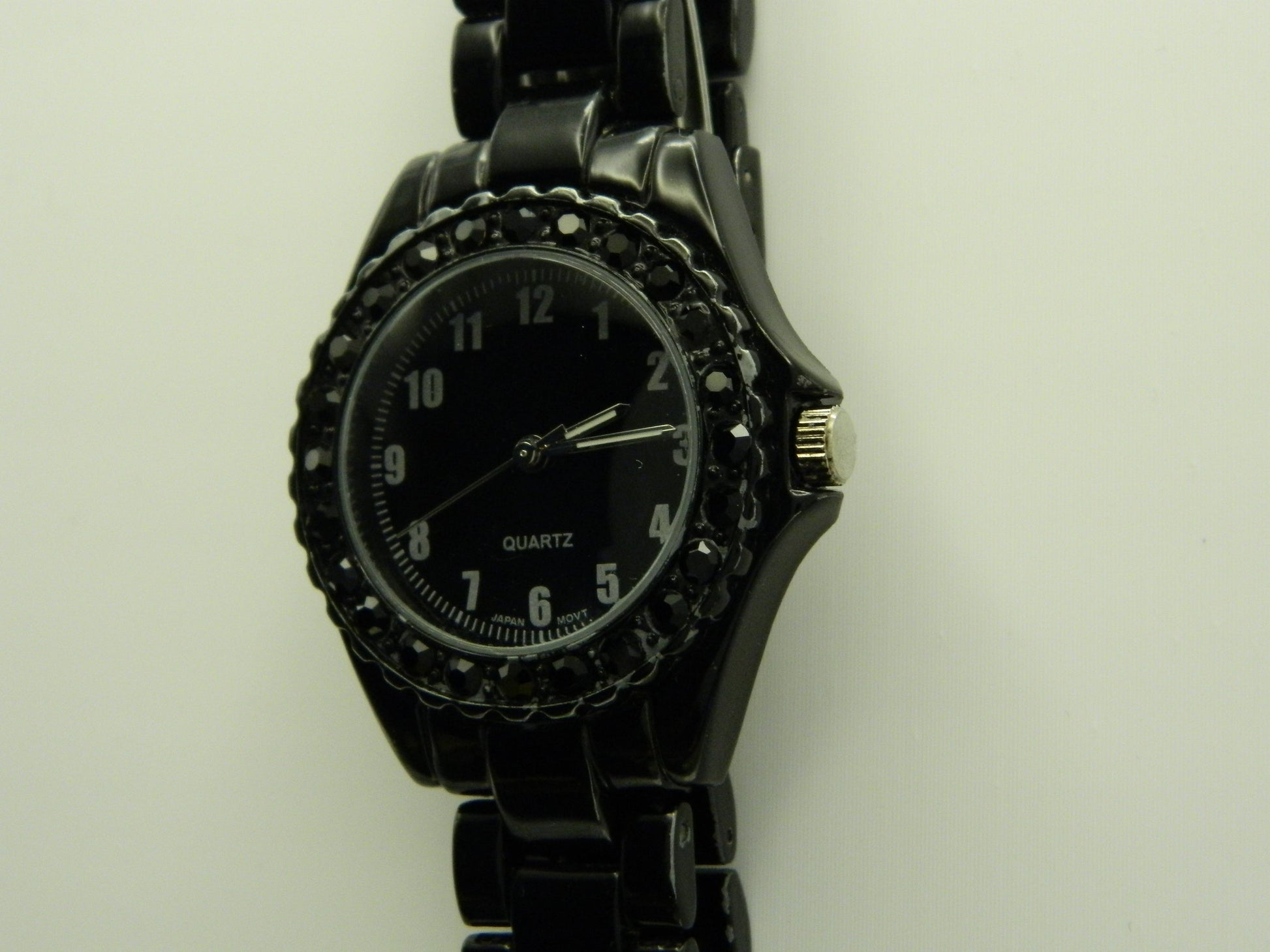 Black Rhinestone Quartz Watch image 2