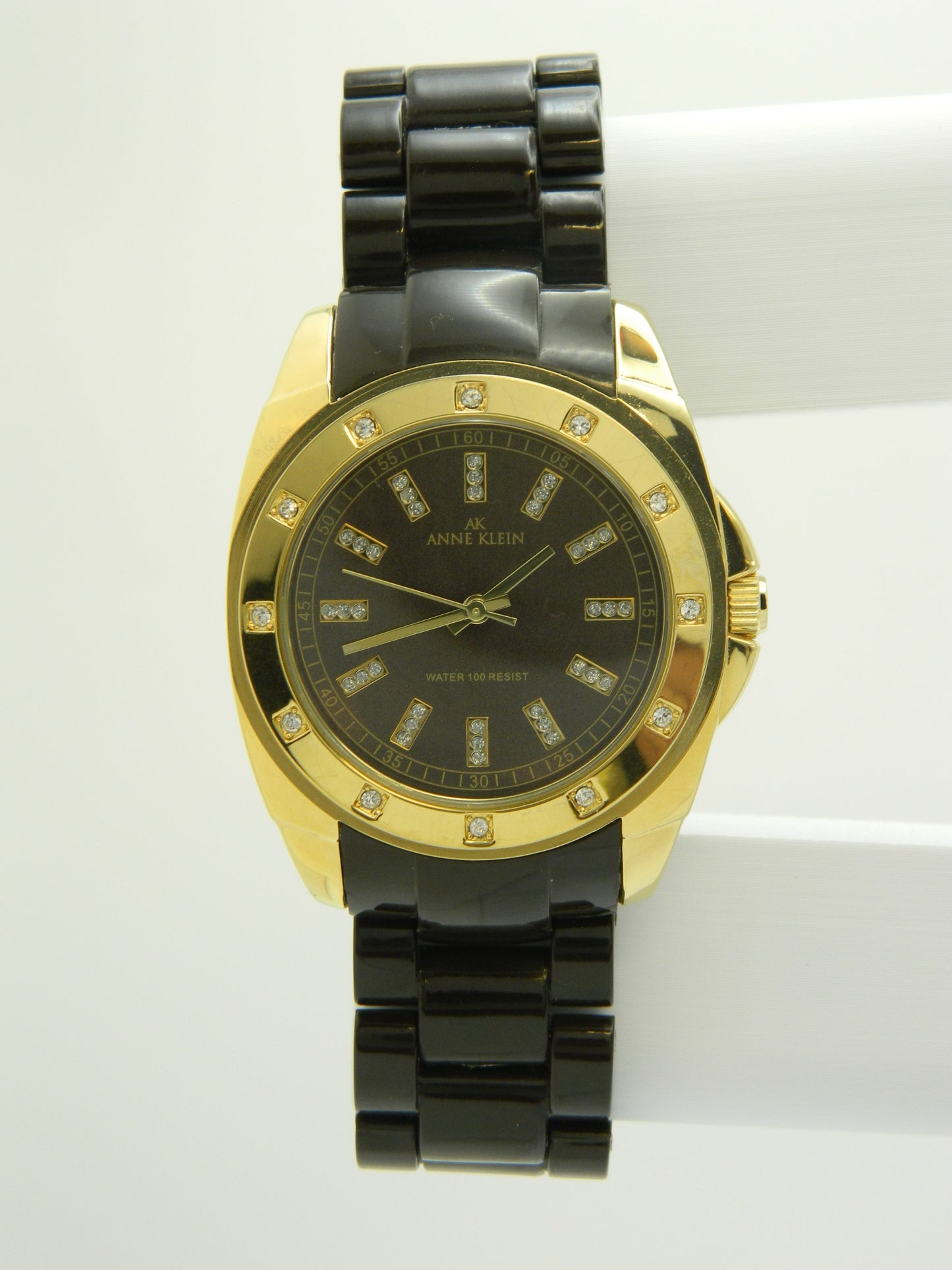 Annie Klein Chocolate On Gold Tone Quartz Watch image 1
