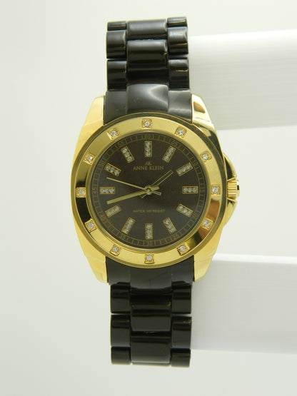 Annie Klein Chocolate On Gold Tone Quartz Watch image 1