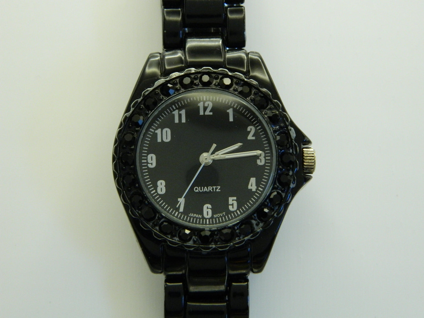 Black Rhinestone Quartz Watch image 1