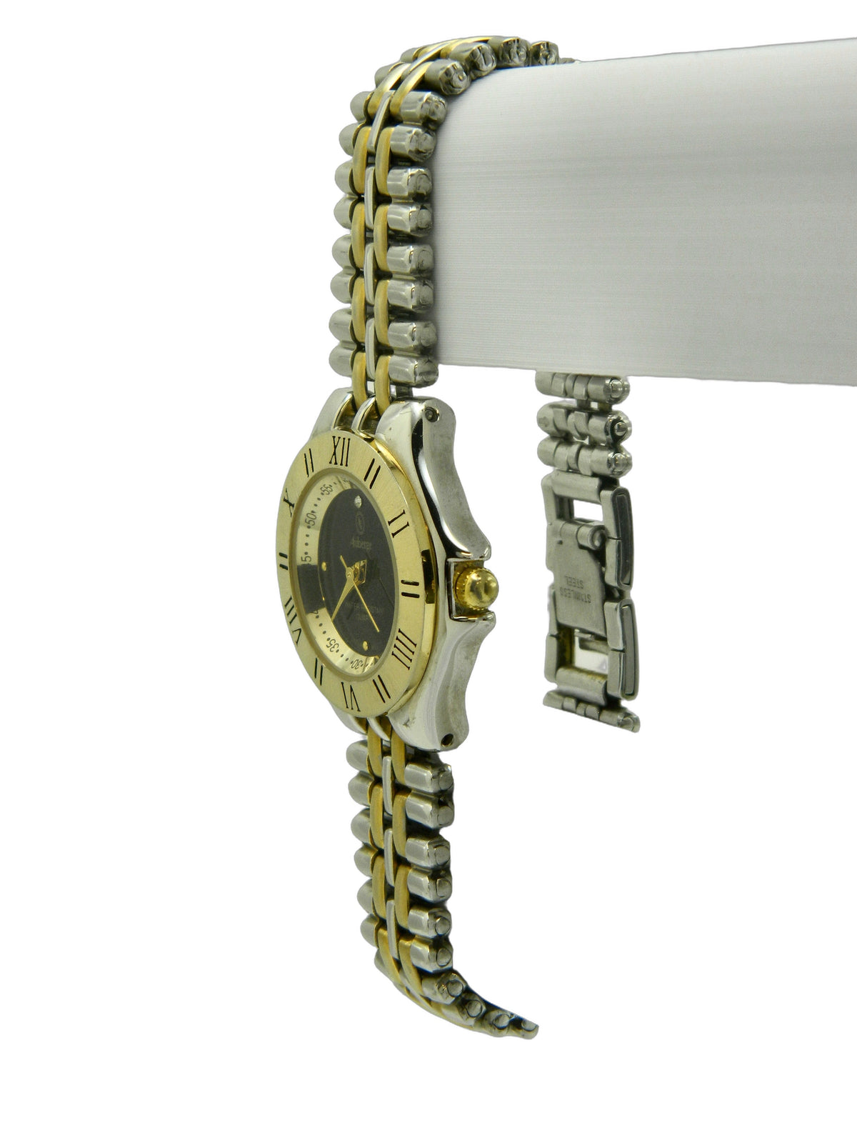 Auberge Black On Gold Tone Quartz Watch image 3
